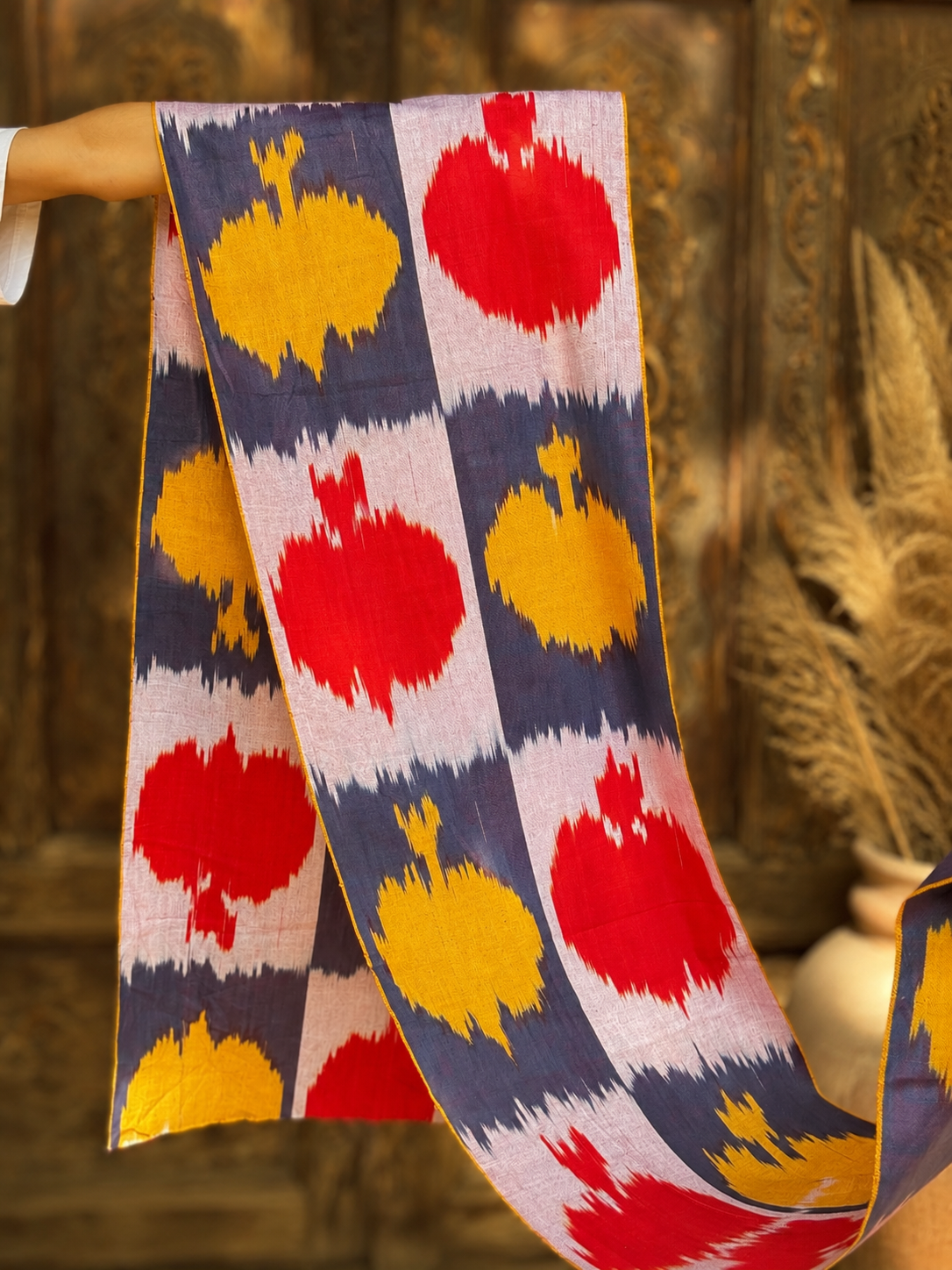 Ikat textile pattern detail