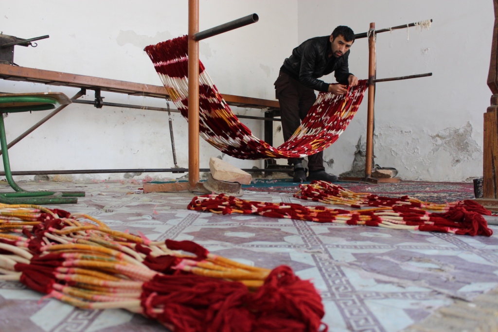 Ikat dyeing process