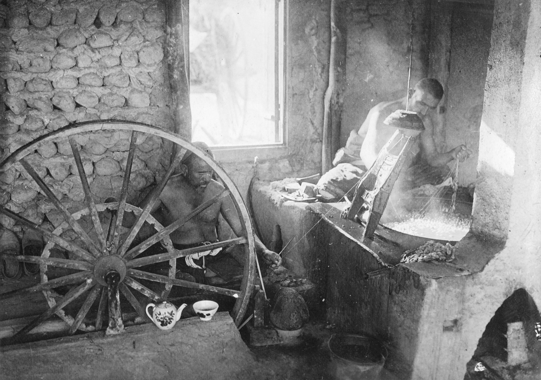Processing cocoons and raw silk