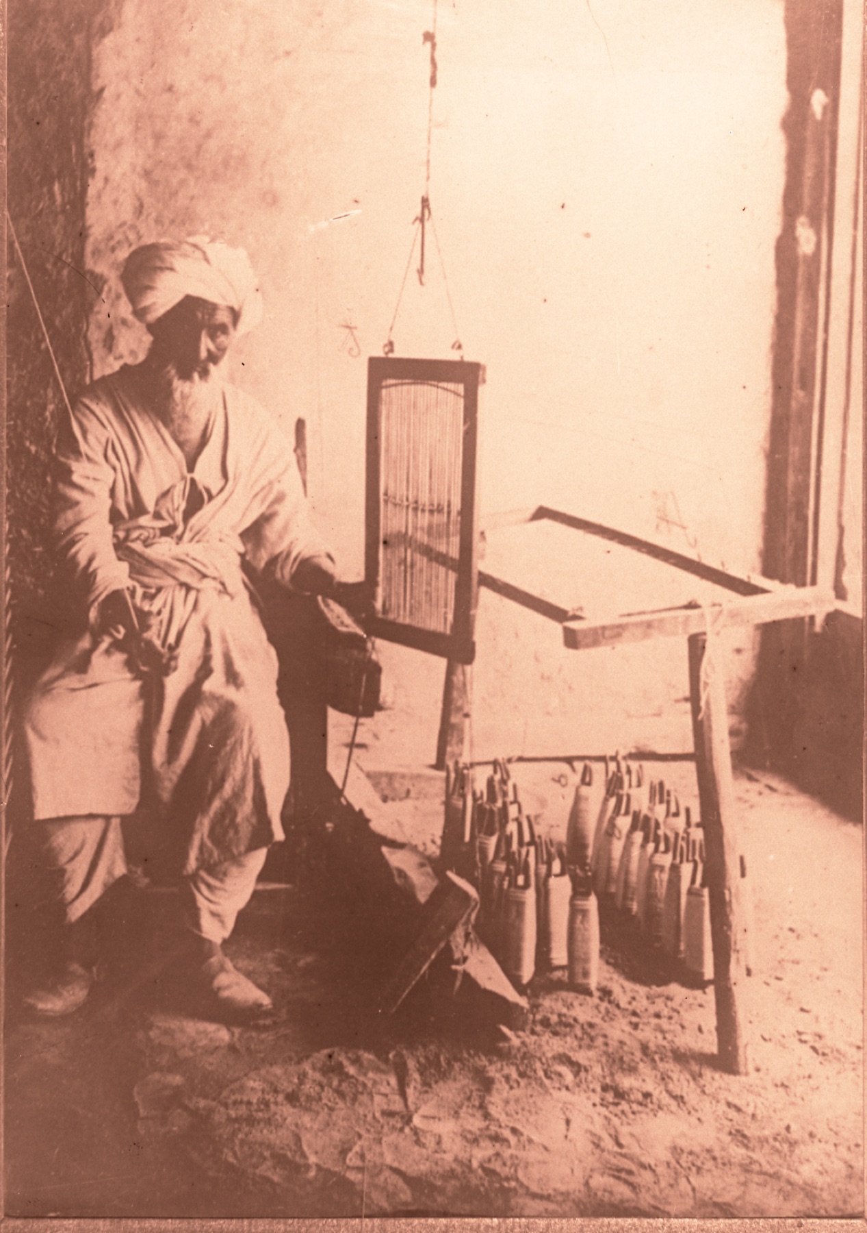 Weaver at the loom